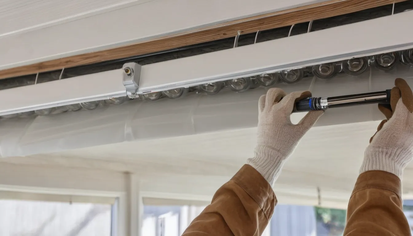 A provider replacing a torsion spring above a garage door in a Bremerton home
